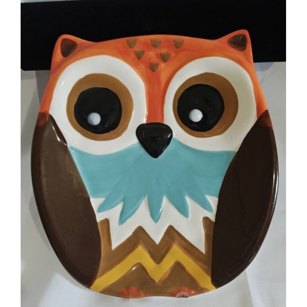Ceramic Owl Serving Plate, Jewelry or Trinket Dish, Decorative Owl